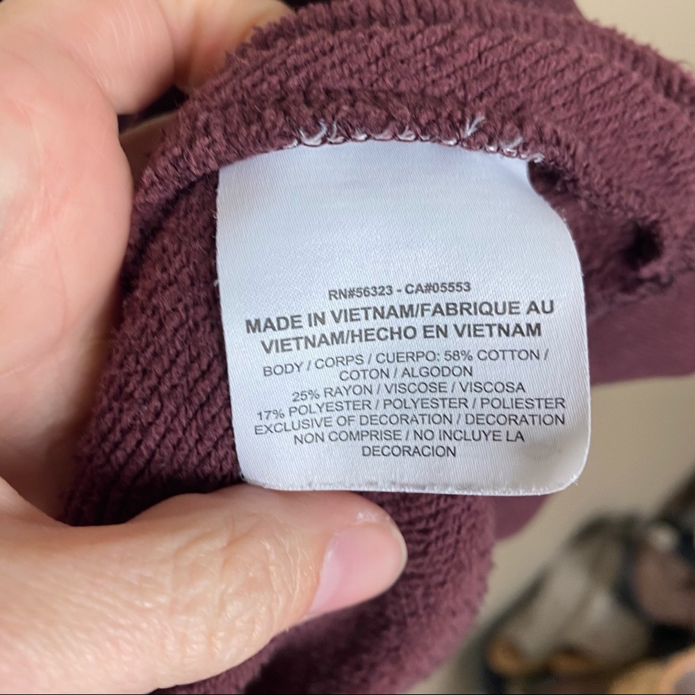 Nike Maroon Logo Pullover Sweatshirt Medium - Picture 3 of 6